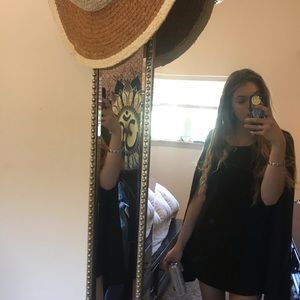 Black Nasty Gal cape dress